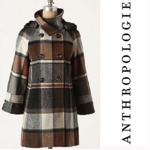 Anthropologie Elevenses Swing Coat